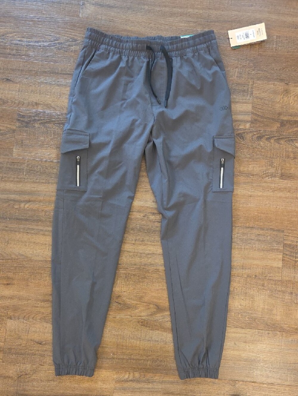 LEG3MD Men's Charcoal Cargo Jogger Pants Size Medium